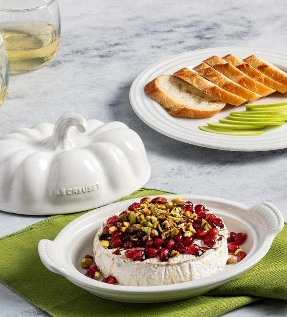 Baked Camembert with Pomegranate and Pistachios